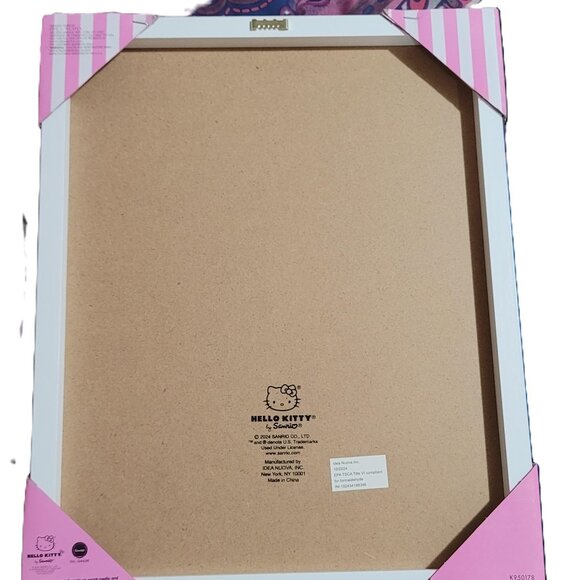 Sanrio Hello Kitty Frame Pink W/ Wood Wall Art 12” X 15” Room Decor Gift - Picture 8 of 9